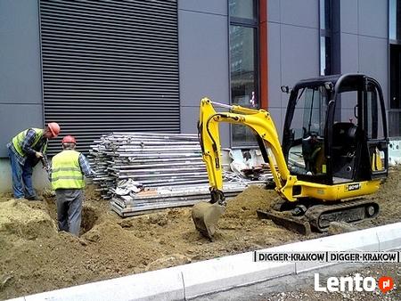 Usługi minikoparką Wynajem minikoparki Skawina Mogilany