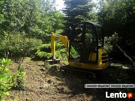 Usługi minikoparką Wynajem minikoparki Skawina Mogilany