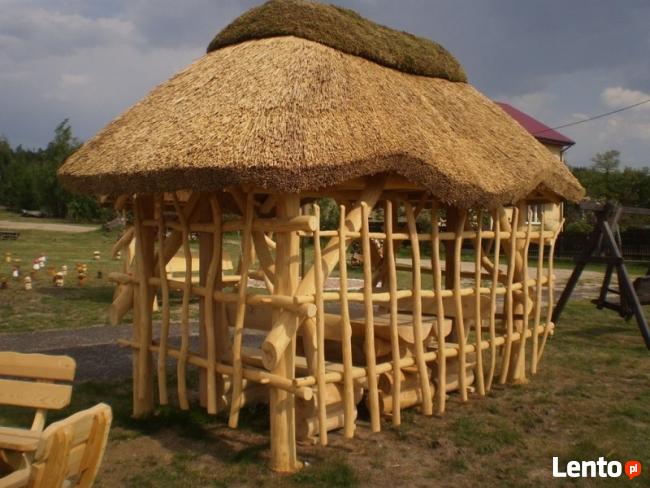 Altanka z bali kryta strzechą, altany na zamówienie