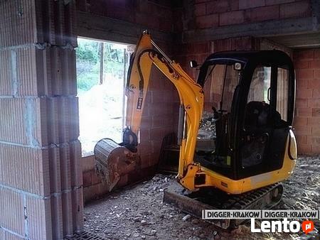 Usługi minikoparką Wynajem minikoparki Skawina Mogilany