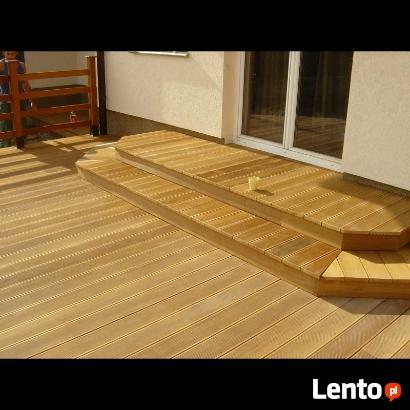 Tarasy z deski kompozytowej, ogrodzenia drewniane