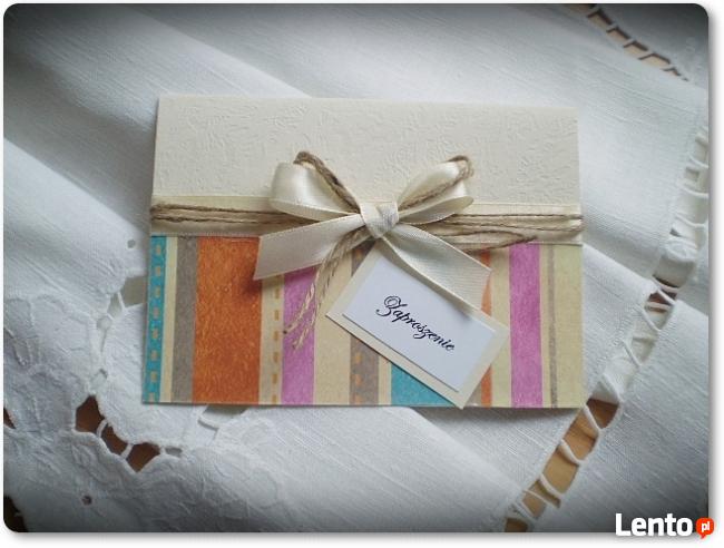 Ręcznie robione ZAPROSZENIA ŚLUBNE - Małopolska / Śląsk