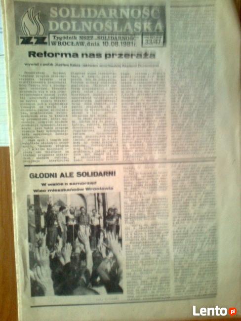 Sprzedam gazetki Solidarność Dolnośląska.