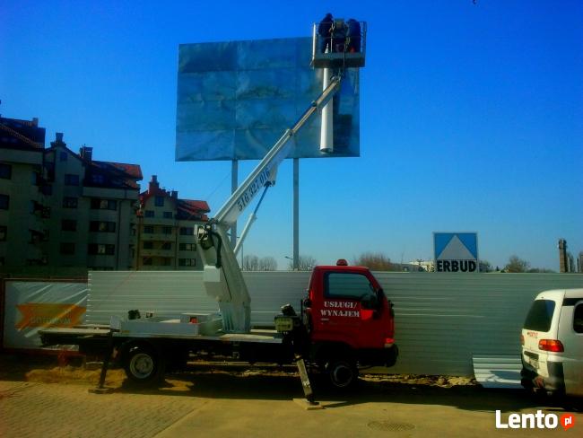 Podnośnik koszowy 22M usługi / wynajem Warszawa i okolice