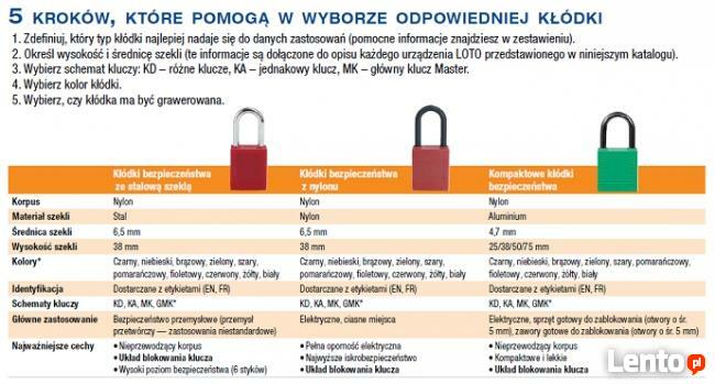 Kłódka Lockout-Tagout ze stalowym kabłąkiem 38mm