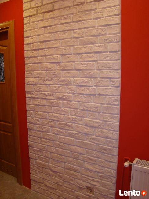 Imitacja cegły stara cegła płytki ścienne gipsowe białe