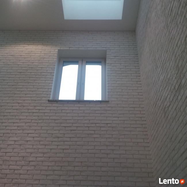 Biała cegła z gotową fugą płytki ścienne gipsowe