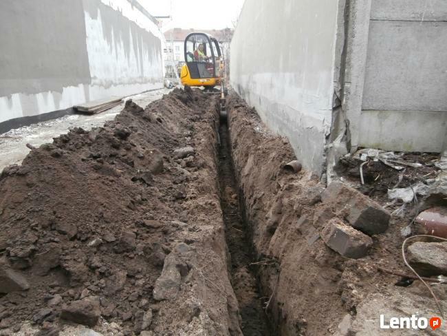 Usługi minikoparką Bydgoszcz minikoparka, koparka łańcuchowa