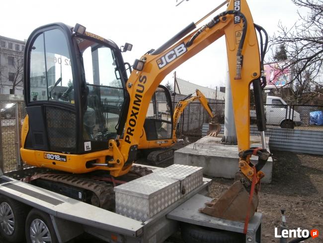 Usługi minikoparką Bydgoszcz minikoparka, koparka łańcuchowa