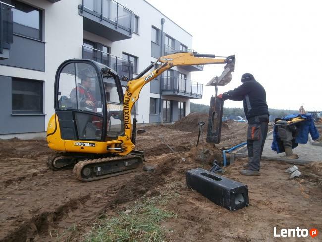 Usługi minikoparką Bydgoszcz minikoparka, koparka łańcuchowa