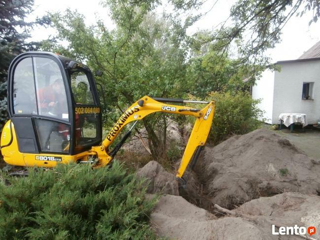 Usługi minikoparką Bydgoszcz minikoparka, koparka łańcuchowa