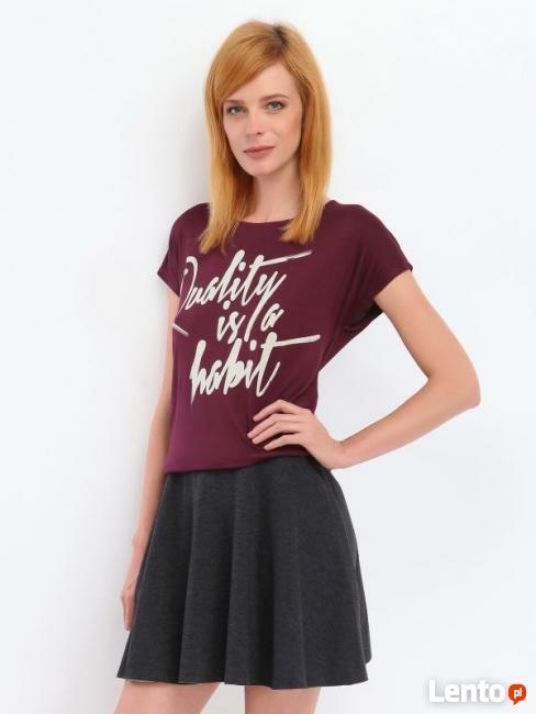 Drywash bordowa bluzka z napisem