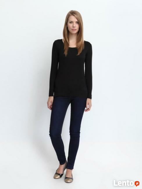 Czarna bluzka ze wstawkami na plecach Top secret