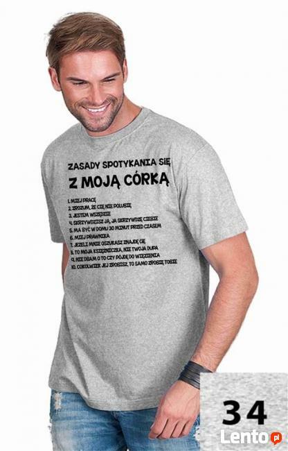 Koszulka męska - Zasady spotykania się z moją córka