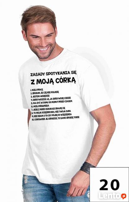 Koszulka męska - Zasady spotykania się z moją córka