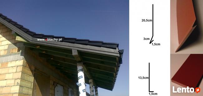 Obróbki blacharskie - Pas nadrynnowy listwa kominowa na dach