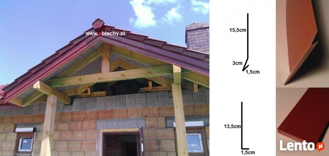 Obróbki blacharskie - Pas nadrynnowy listwa kominowa na dach