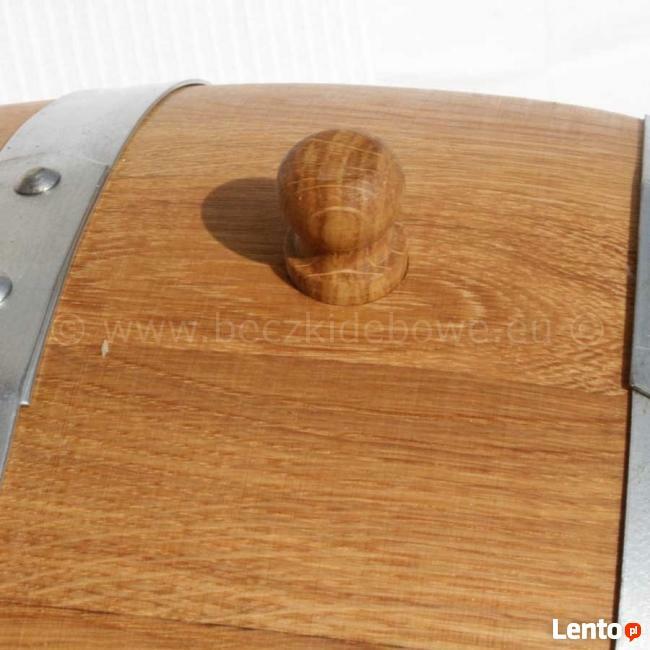 Beczka dębowa 3 litrów kran drewno - Idealna na stół Weselny