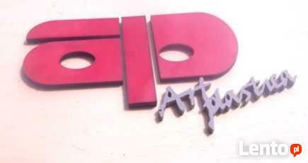 lMalowane litery, napisy, znaki ze styroduru