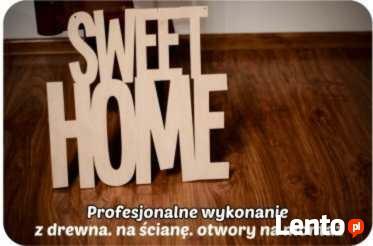 Dekoracje na ścianę Napis scalony ze sklejki