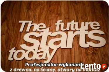 Dekoracje na ścianę Napis scalony ze sklejki