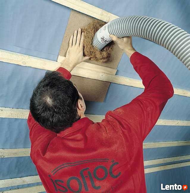 Naprawa izolacji metodą wdmuchiwania. Celuloza, wełna