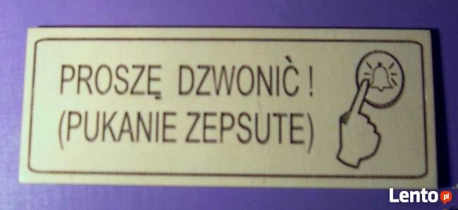 Tablice,tabliczki grawerowane ze sklejki