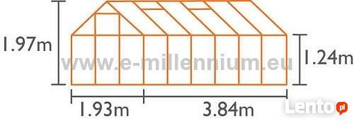 Szklarnia Vitavia Venus 7500 zielona 3.84 x 1.93m 7,5 m2