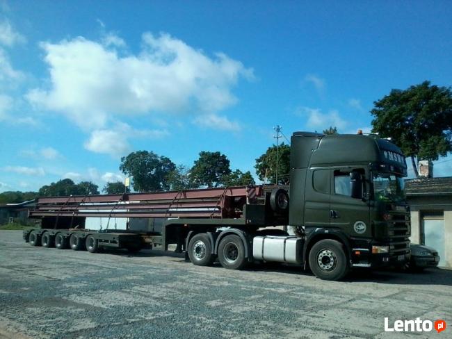 Transport - naczepa niskopodwoziowa, firanka, platforma