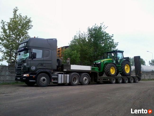 Transport - naczepa niskopodwoziowa, firanka, platforma