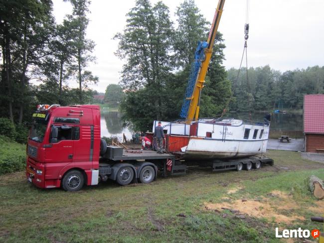 Transport - naczepa niskopodwoziowa, firanka, platforma