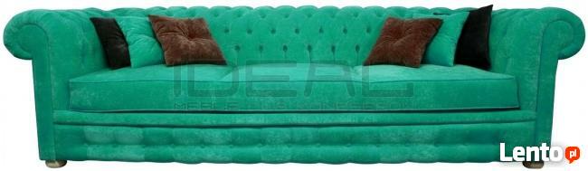 Pikowana Sofa Chesterfield March Rem z funkcją spania
