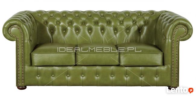 Pikowana Sofa Chesterfield Classic styl angielski