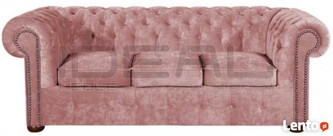 PIKOWANA SOFA CHESTERFIELD CLASSIC PLUSZ TKANINA