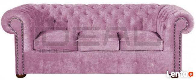 PIKOWANA SOFA CHESTERFIELD CLASSIC PLUSZ TKANINA