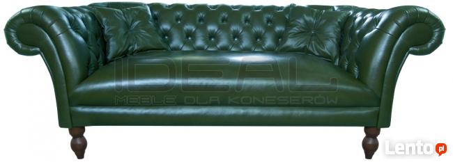 Pikowana Sofa Chesterfield Diva Rem skóra