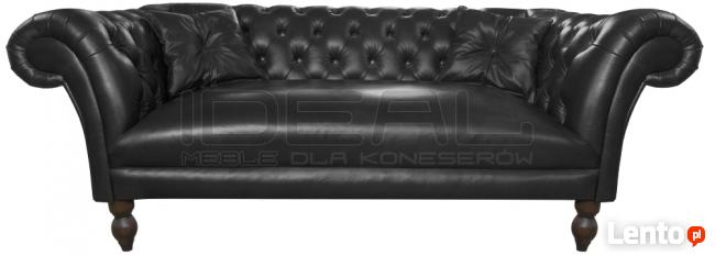 Pikowana Sofa Chesterfield Diva Rem skóra