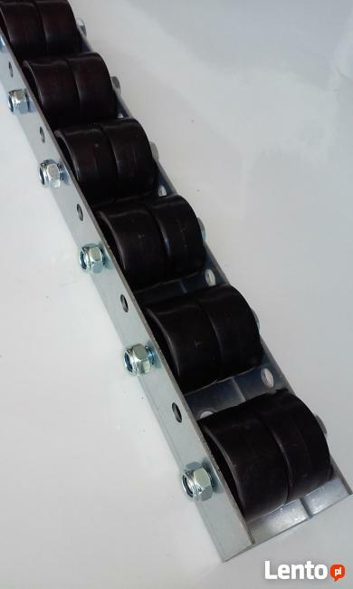 Listwa rolkowa do transportu skrzyń, palet, kontenerów