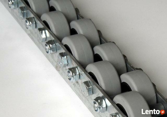 Listwa rolkowa do transportu skrzyń, palet, kontenerów