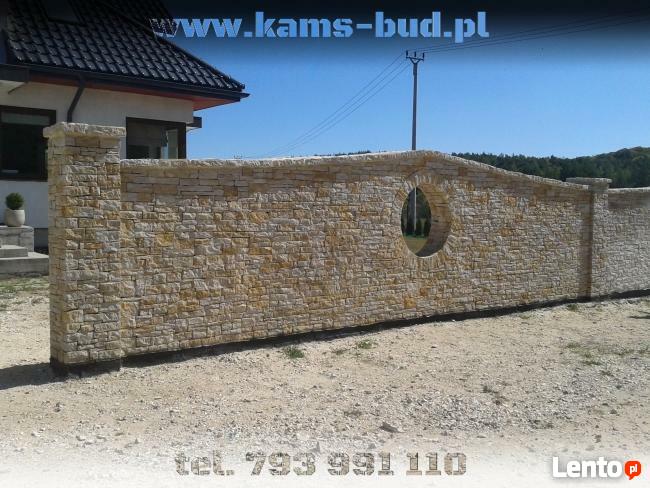 Ogrodzenie z kamienia , płoty z kamieni piaskowiec Kraków