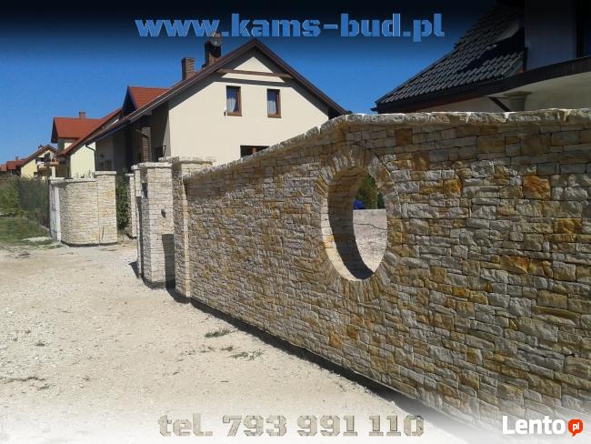 Ogrodzenie z kamienia , płoty z kamieni piaskowiec Kraków
