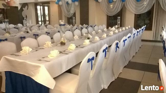 Pokrowce na krzesła Lublin 3,50 zł nowe ślub wypożyczenie