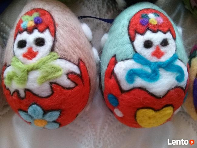 PISANKI jaja ręcznie wykonane z filcu * pisanka 12