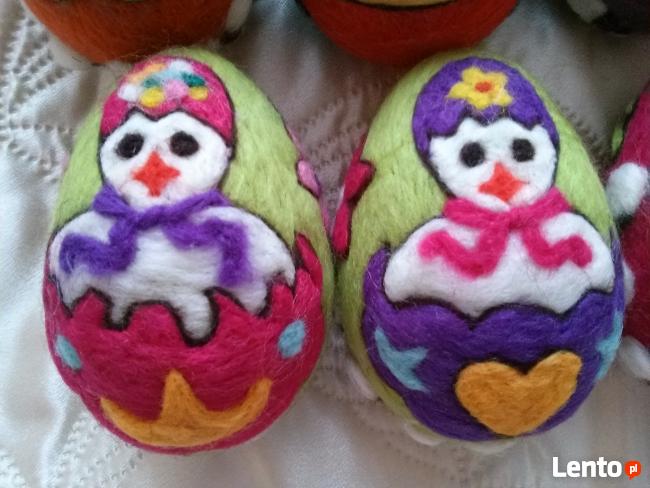 PISANKI jaja ręcznie wykonane z filcu * pisanka 12