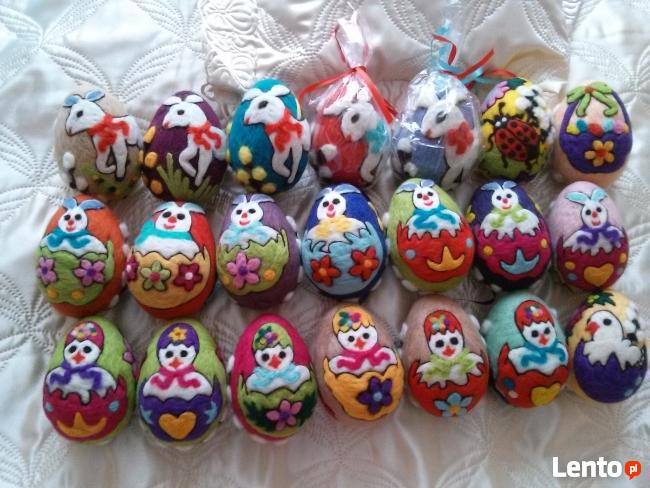 PISANKI jaja ręcznie wykonane z filcu * pisanka 12