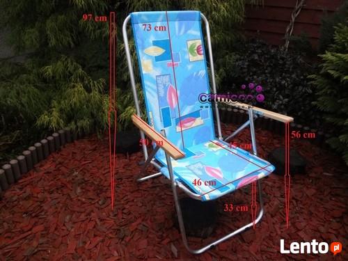 Leżak aluminiowy 2- pozycyjny z regulacją KRZESŁO-LEŻAK