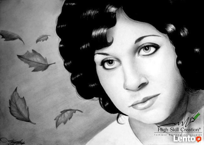 PORTRET RĘCZNIE WYKONANY ślubny rocznica prezent urodzinowy