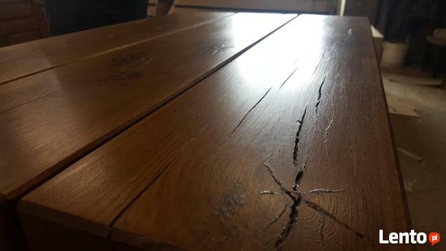 Masywny, Lity Kuchenny stól Dębowy -- Mebel na lata