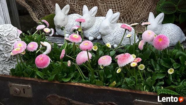 Dekoracja ozdoba do ogrodu-Figurka ogrodowa zajączek