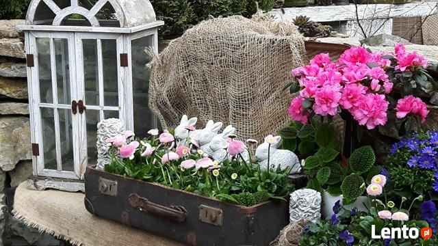 Dekoracja ozdoba do ogrodu-Figurka ogrodowa zajączek